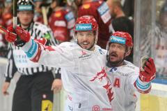 hokej, extraliga 2021/2022, finále, 6. zápas, Sparta - Třinec, radost Třince