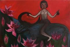 La Inthonkaew: Autoportrét na buvolu mezi lotosy