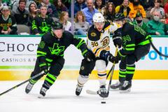 hokej, NHL 2021/2022, Dallas Stars - Boston Bruins, David Pastrňák