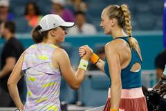 Iga Šwiateková a Petra Kvitová Miami Open 2022