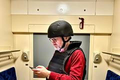 Petr Fiala při cestě z Kyjeva.