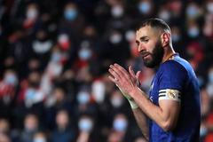 Karim Benzema v zápase španělské ligy Realu proti Vallecanu