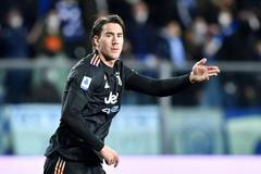 Dušan Vlahovič v zápase Juventusu v italské lize