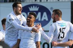 Jean-David Beauguel slaví branku Plzně