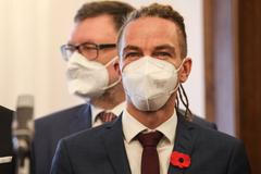 Spolu, Piráti, STAN, PirStan, KDU-ČSL, ODS, TOP 09, koalice, koaliční smlouva, podpis, dohoda, vláda, Petr Fiala, Vít Rakušan, Markéta Pekarová Adamová, Marian Jurečka, Ivan Bartoš