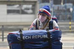 Markéta Davidová při odletu na olympiádu do Pekingu