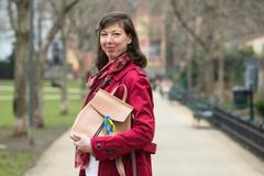 Ukrajinka Anna Alieksieieva v Praze, portrét