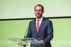 Sjezd STAN 2021 - Jan Farský předtím, než vyhrál volbu místopředsedy