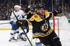 hokej, NHL 2021/2022, Boston Bruins - Tampa Bay Lightning, David Pastrňák, radost