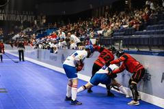 České hokejbalistky ve finále MS 2022 proti Kanadě