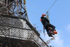 Hasičské cvičení Staroměstská radnice, orloj, Petřín, hasiči, požární cvičení, hasičský záchranný sbor, požár, evakuace