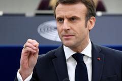 Emmanuel Macron na půdě Evropského parlamentu