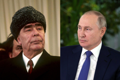 Leonid Iljič Brežněv a Vladimir Putin.