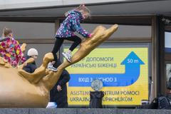 Ukrajinští uprchlíci v Kongresové centrum v Praze - uprchlické centrum