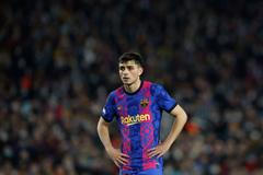 fotbal, Evropská liga 2021/2022, play off, Barcelona - Neapol, Pedri