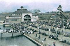 Fotogalerie / Eden / Lunapark / Zapomenutý lunapark. Jak vypadal vršovický Eden ještě výstavbou stadionu Slavie