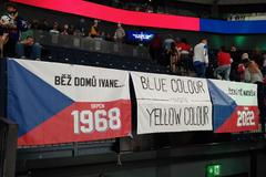 Iniciativa českých fanoušků na MS v Tampere na podporu Ukrajiny