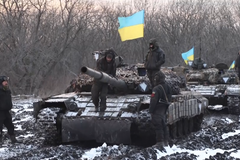 Cvičení ukrajinských jednotek na východě země (15. ledna 2021)
