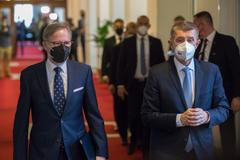 Petr Fiala, první zasedání nová vláda Petra Fialy, předání, Andrej Babiš