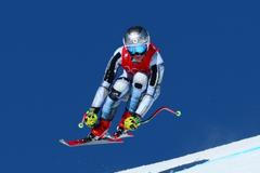 Ester Ledecká v tréninku sjezdu