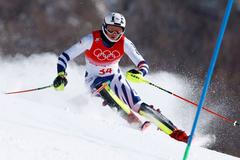 Jan Zabystřan v 1. kole olympijského slalomu