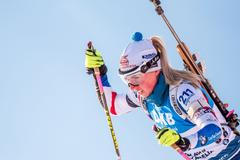 Eva Kristejn Puskarčíková ve stíhacím závodě žen v rámci SP v Kontiolahti