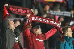 fotbal, Evropská liga 2021/2022, Sparta Praha - Olympique Lyon, fanoušci Sparty