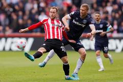 Brentford - West Ham (Tomáš Souček, Christian Eriksen)