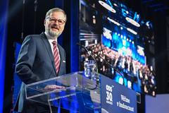 Petr Fiala, politik, premiér, předseda ODS, delegát, člen ODS, strana ODS, Občanská demokratická strana, projev, úsměv