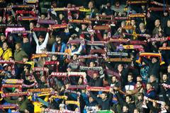 fotbal, Evropská liga 2021/2022, Sparta Praha - Olympique Lyon, fanoušci Sparty