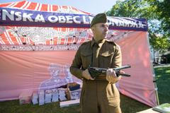 Československá obec legionářská na Karlově náměstí, vojenský tábor pro děti, výročí boje paraštistů v Resslově ulici