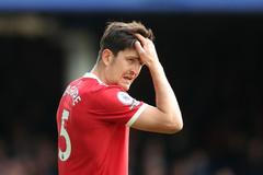 fotbal, anglická liga 2021/2022, Premier League, Everton - Manchester United, Harry Maguire