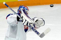 Adam Húska ve čtvrtfinále USA - Slovensko na MS 2021