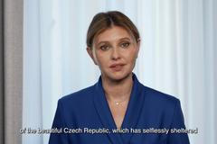 Zelenská speciálně děkovala Čechům. Požádala je o podporu členství Ukrajiny v EU