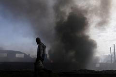 Ukrajina Rusko Charkov ostřelování