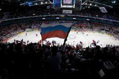 Zaplněná Hartwall aréna před finále MS Rusko - Slovensko