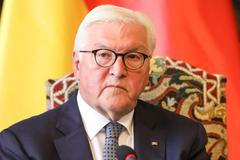 Německý prezident Frank-Walter Steinmeier a český prezident Miloš Zeman, setkání na Hradě