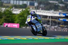 Filip Salač na motocyklu Moto2 týmu Gresini Racing při VC Francie 2022