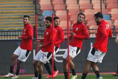 Egyptská fotbalová reprezentace trénuje před Africkým pohárem národů.