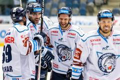 Radost libereckých hokejistů v zápase extraligy