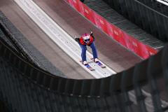 OH 2022, Peking, skoky na lyžích, velký můstek, 1. kolo, Čestmír Kožíšek