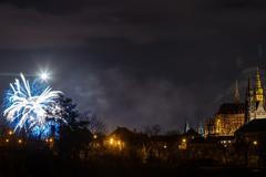 Novoroční ohňostroj, Praha, 1.1.2018