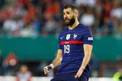 Karim Benzema v zápase Ligy národů Rakousko - Francie