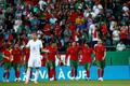 Portugalci slaví gól v zápase Ligy národů Portugalsko - Česko
