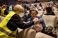 Foto / Praha / Kongresové centrum v Praze / Uprchlíci / Ukrajina / Pomoc / 4. 3. 2022