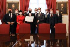 Spolu, Piráti, STAN, PirStan, KDU-ČSL, ODS, TOP 09, koalice, koaliční smlouva, podpis, dohoda, vláda, Petr Fiala, Vít Rakušan, Markéta Pekarová Adamová, Marian Jurečka, Ivan Bartoš