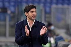 fotbal, Evropská liga 2020/2021, AS Řím - Ajax Amsterdam, trenér AS Řím Paulo Fonseca