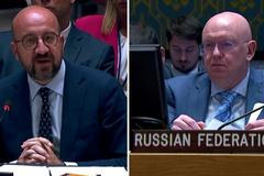 Šéf Evropské rady kritizoval v OSN Rusko za potravinovou krizi, jeho ambasador utekl z místnosti