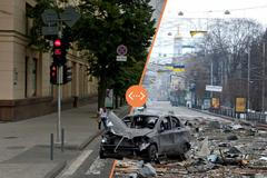 Ukrajina srovnávací fotografie