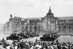 Vojenská přehlídka v Moskvě ke Dni vítězství / Moskva / Rudé náměstí / Rusko